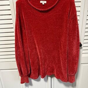 Umgee Vibrant Orange Chenille Sweater